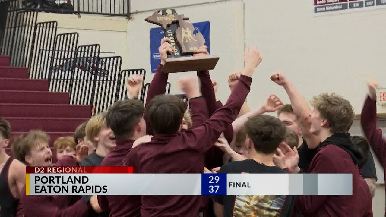 Eaton Rapids wrestling takes down Portland for first regional title since 2018