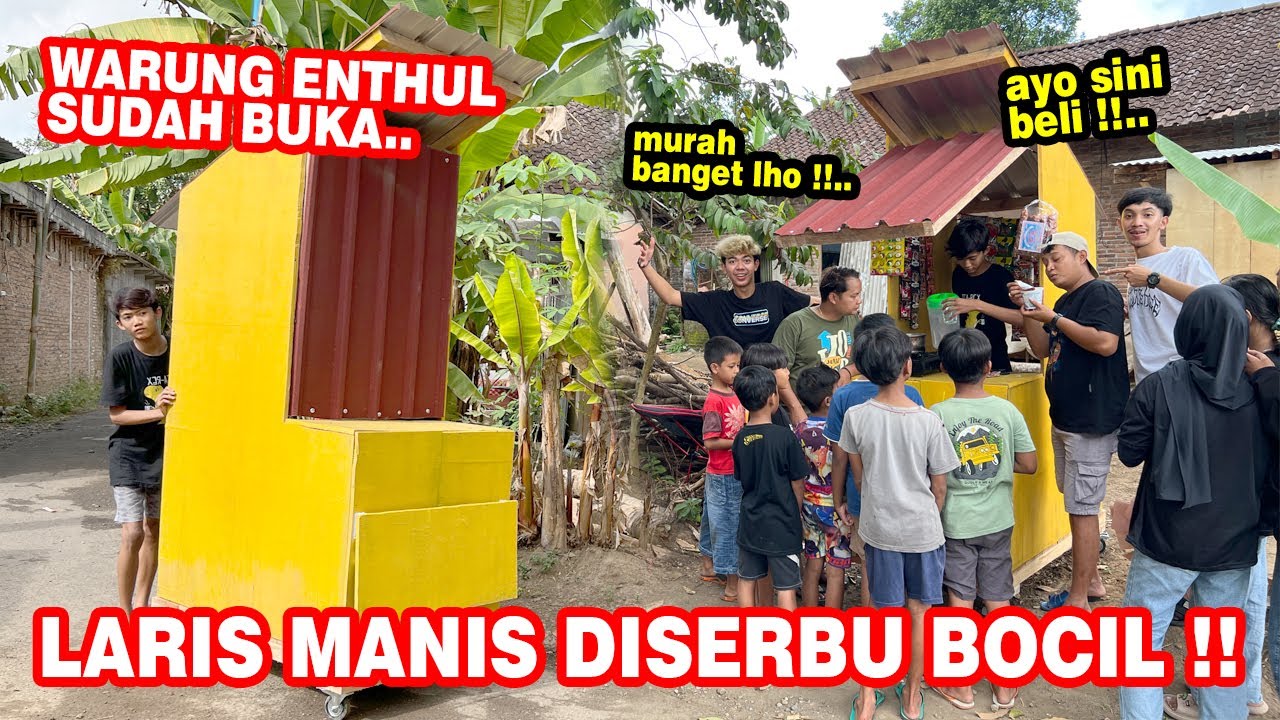 HARI PERTAMA BUKA LANGSUNG LARIS !! Review warung Enthul yang imut dan lucu