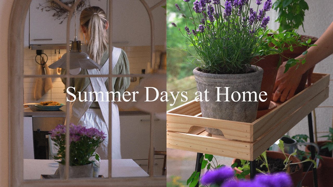 Slow June Days at Home | Organizing, Healthy Cooking, Balcony Garden & Art | Northern Europe