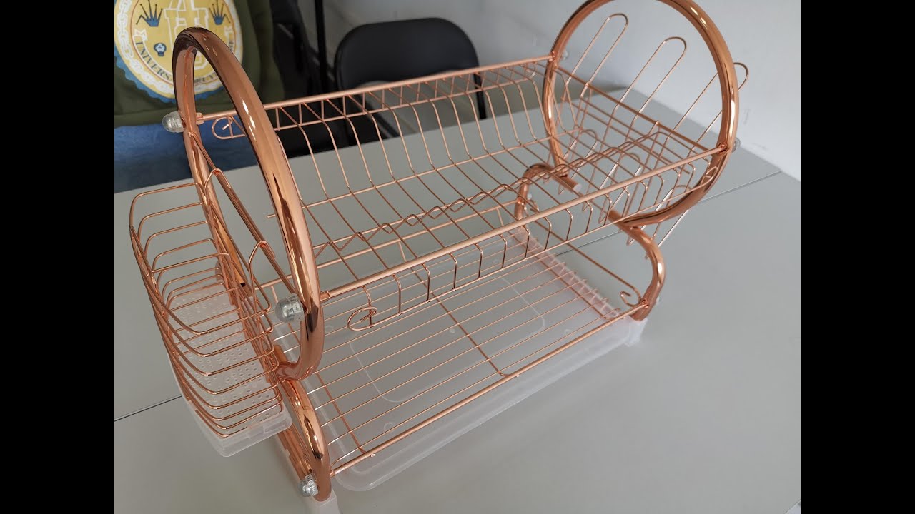 CutePrdts 2 Tier Dish Drainer Rack Assembly
