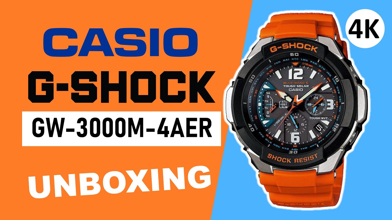 Casio G-Shock GW-3000M-4AER Unboxing 4K
