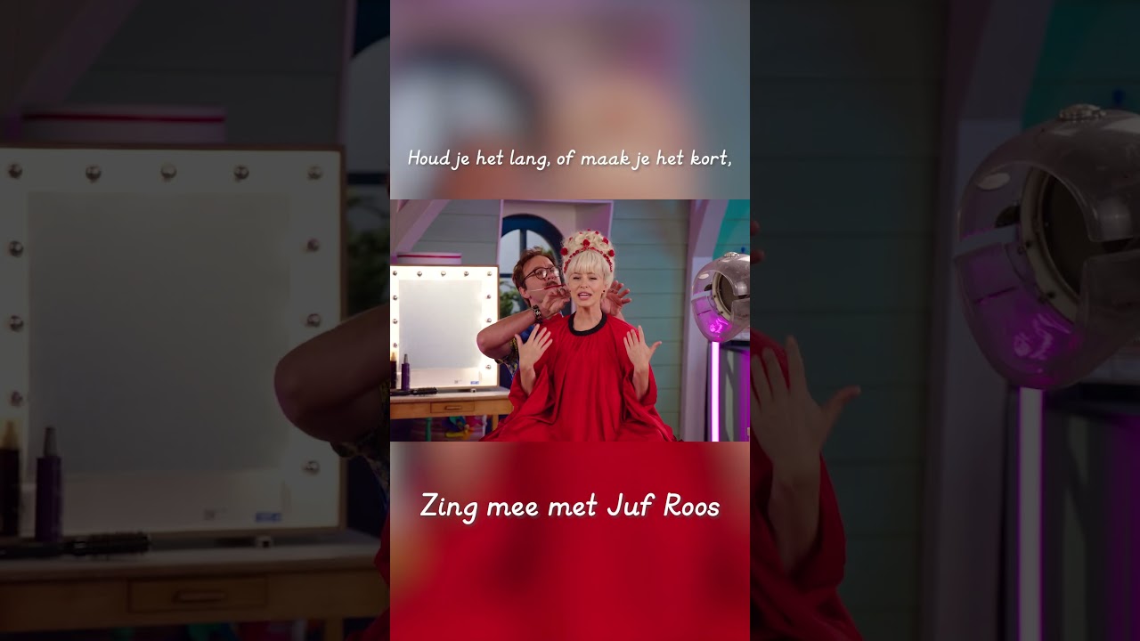 Zing mee! De Kapper met Juf Roos! 🌹 #jufroos #shorts #kinderliedjes