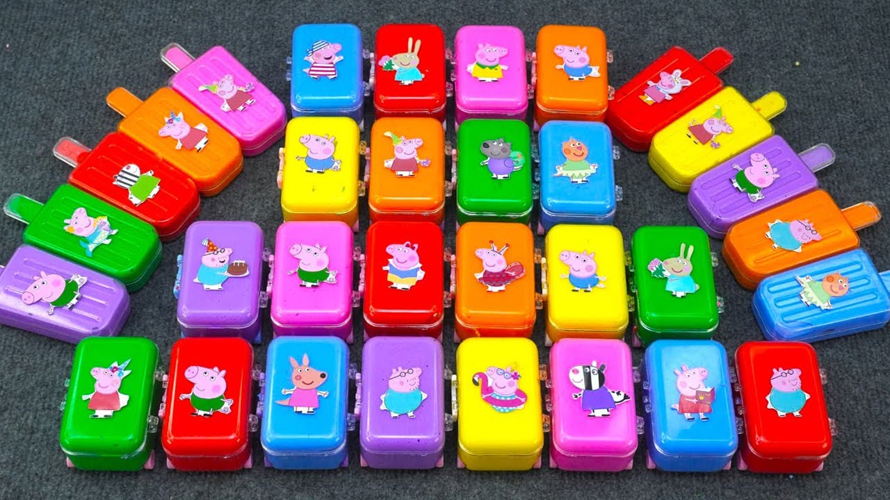 Peppa Pig Slime Adventure! Satisfying Clay with Peppa Pig, George, Mummy Pig, Daddy Pig  & Friends ✨