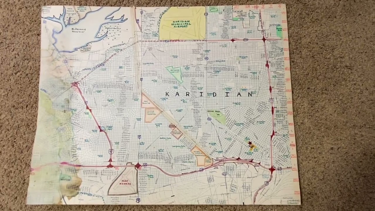 Inland city I made up and mapped as a teenager