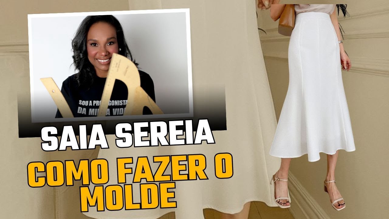 Como fazer Molde de Saia Sereia