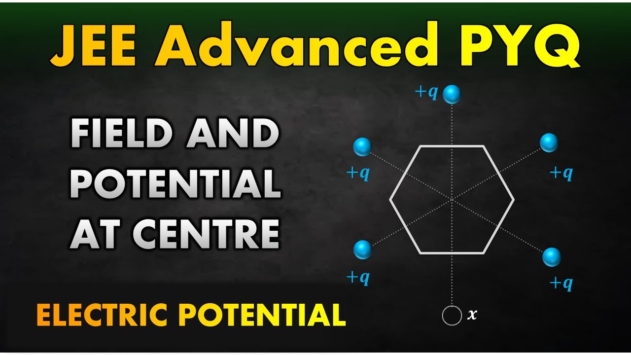 Electric Potential and Field at the Centre of Hexagon || JEE Advanced PYQ