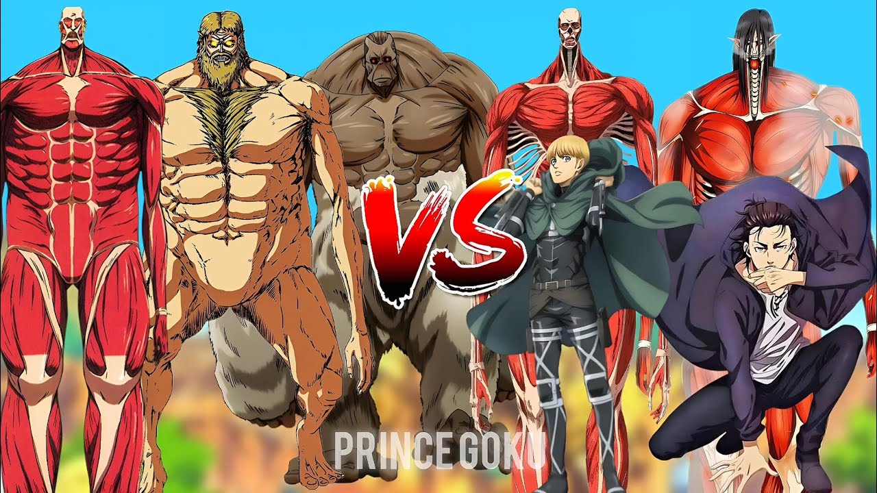 Eren & Armin Colossal Titans vs Ymir and All Nine Titans | Final AOT God-Level Battle#anime#aot#eren