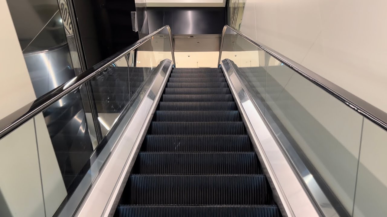Paris, France. 14x OTIS escalator ride at Galeries Lafayette Departmemt Store Haussmann -RH side set