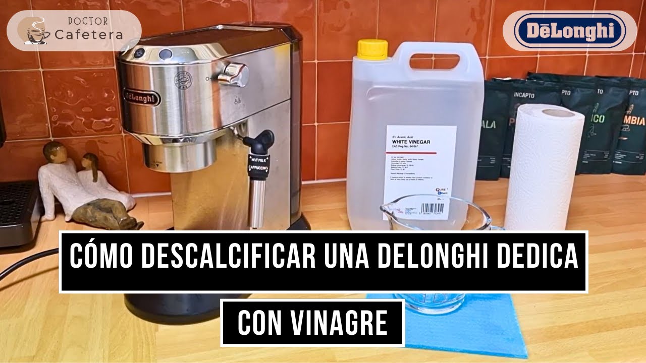 Cómo descalcificar una Delonghi Dedica con vinagre ✅