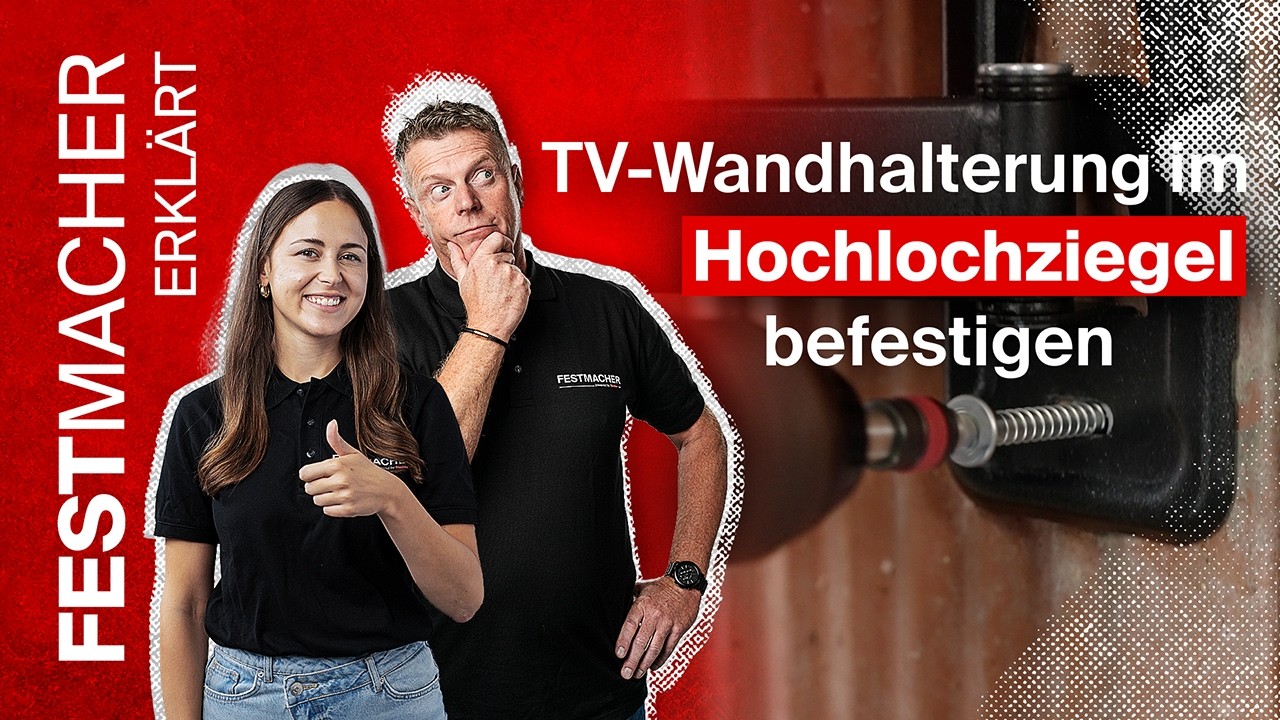 TV-Halterung am Hochlochziegel (Lochstein) befestigen - Mit diesem D&uuml;bel klappts👌