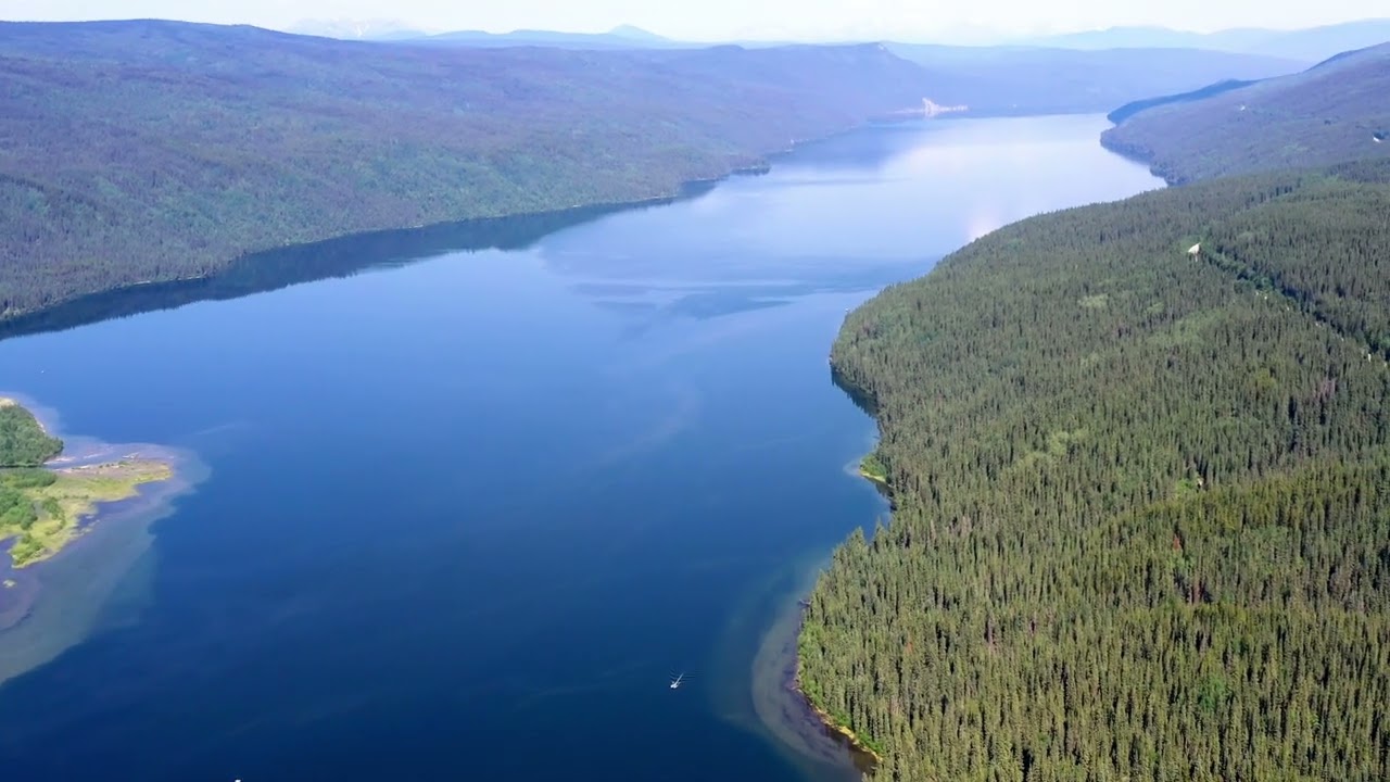 Aerial View for Dease Lake BC, Canada