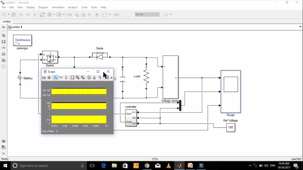Buck-boost converter with controller design and simulations in Matlab Simulink