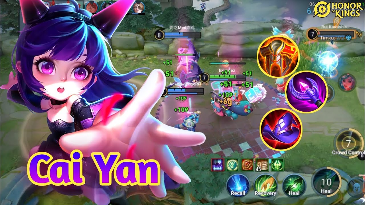 Cai yan Honor of Kings Dark Sistem | Best Build & Arcana