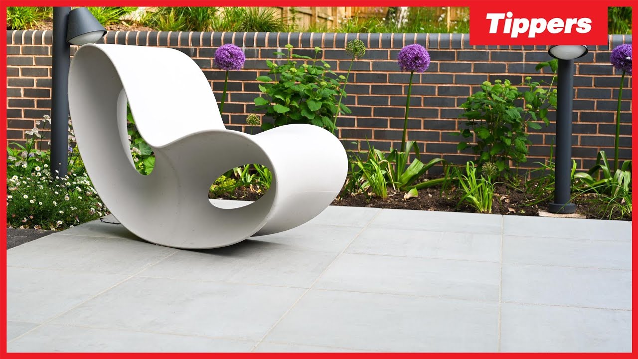 Stunning Modern Garden! Tippers Burlingstone Perla 600x600 20mm Spanish Porcelain Paving
