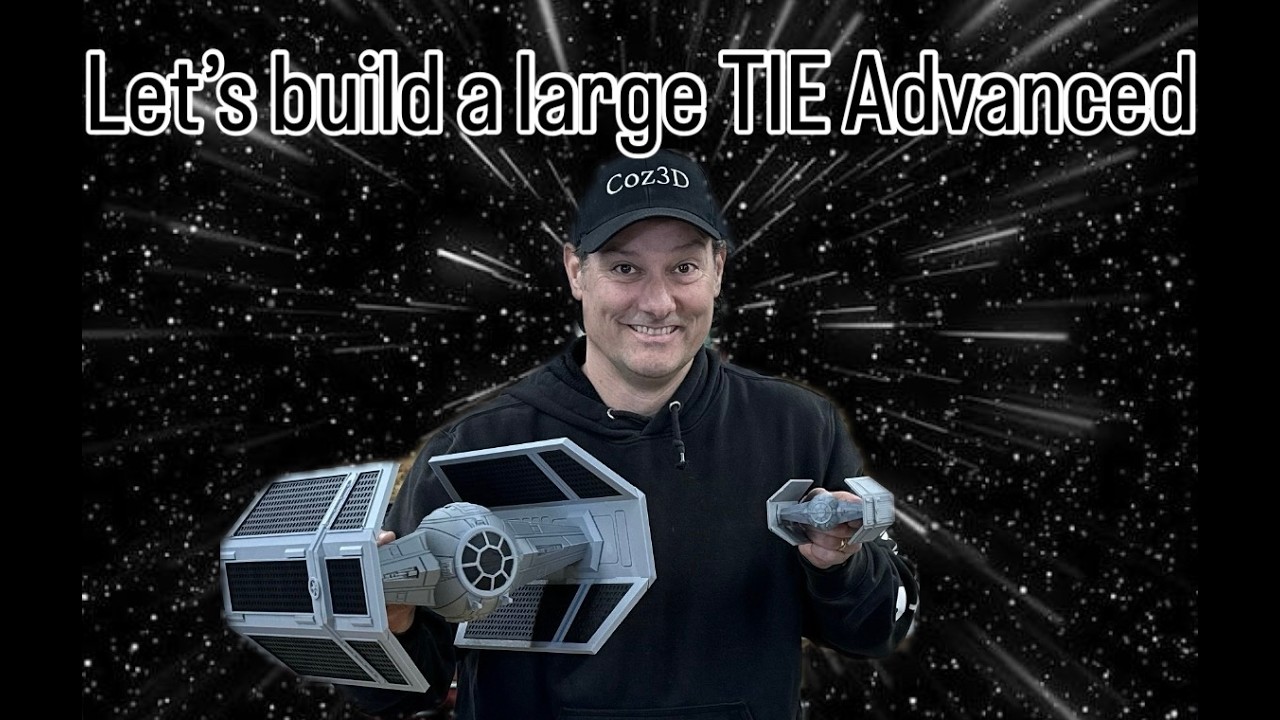 Увеличенная модель истребителя TIE Advanced Дарта Вейдера! 🚀 Набор Galactic Armory Kit в масштабе...