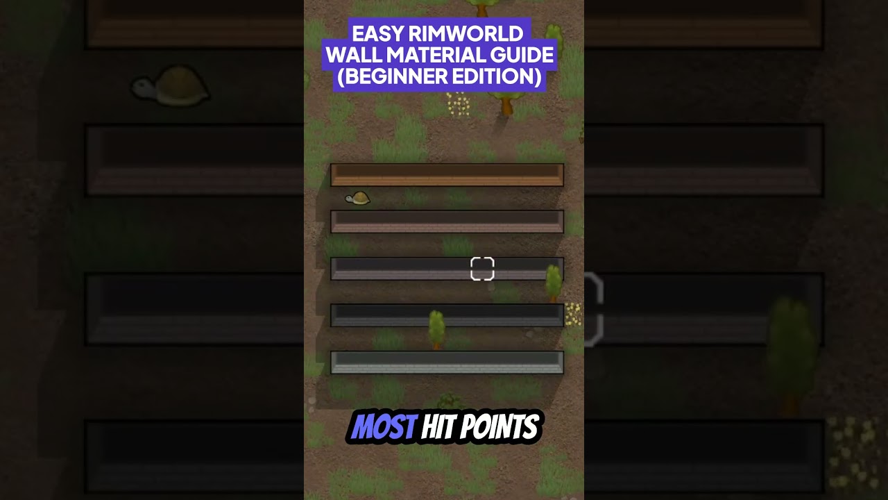 [RimWorld] EASY RimWorld Wall Material Guide: Beginner Edition #shorts #gaming #rimworld