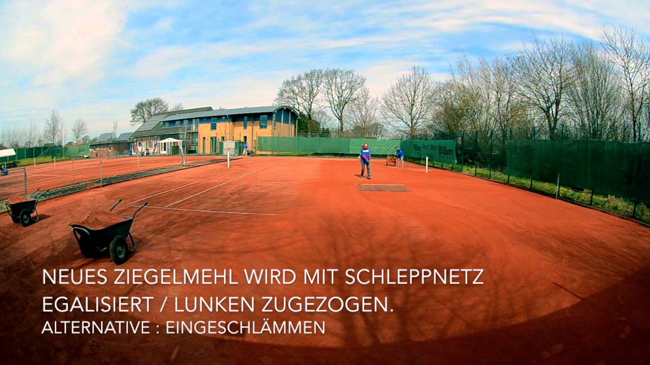 Die Tennisplatz Frühjahrsinstandsetzung in 6 ½ Minuten