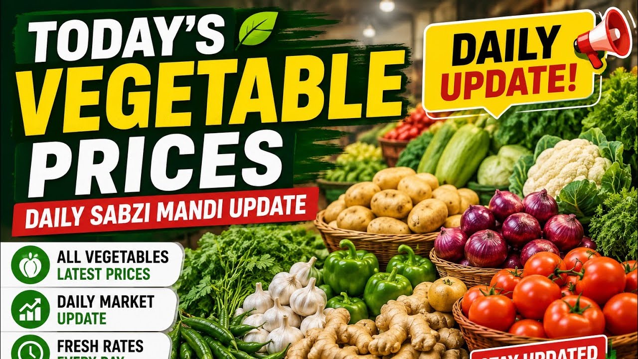 Today&rsquo;s Fresh Vegetable Market Prices | Daily Sabzi Mandi Update 🥦🥔🍅