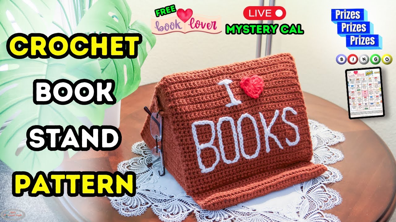 “I Love Books” Crochet Wedge Tutorial 📚🧶  Pattern 4 of the Book Lover Mystery CAL + Prizes