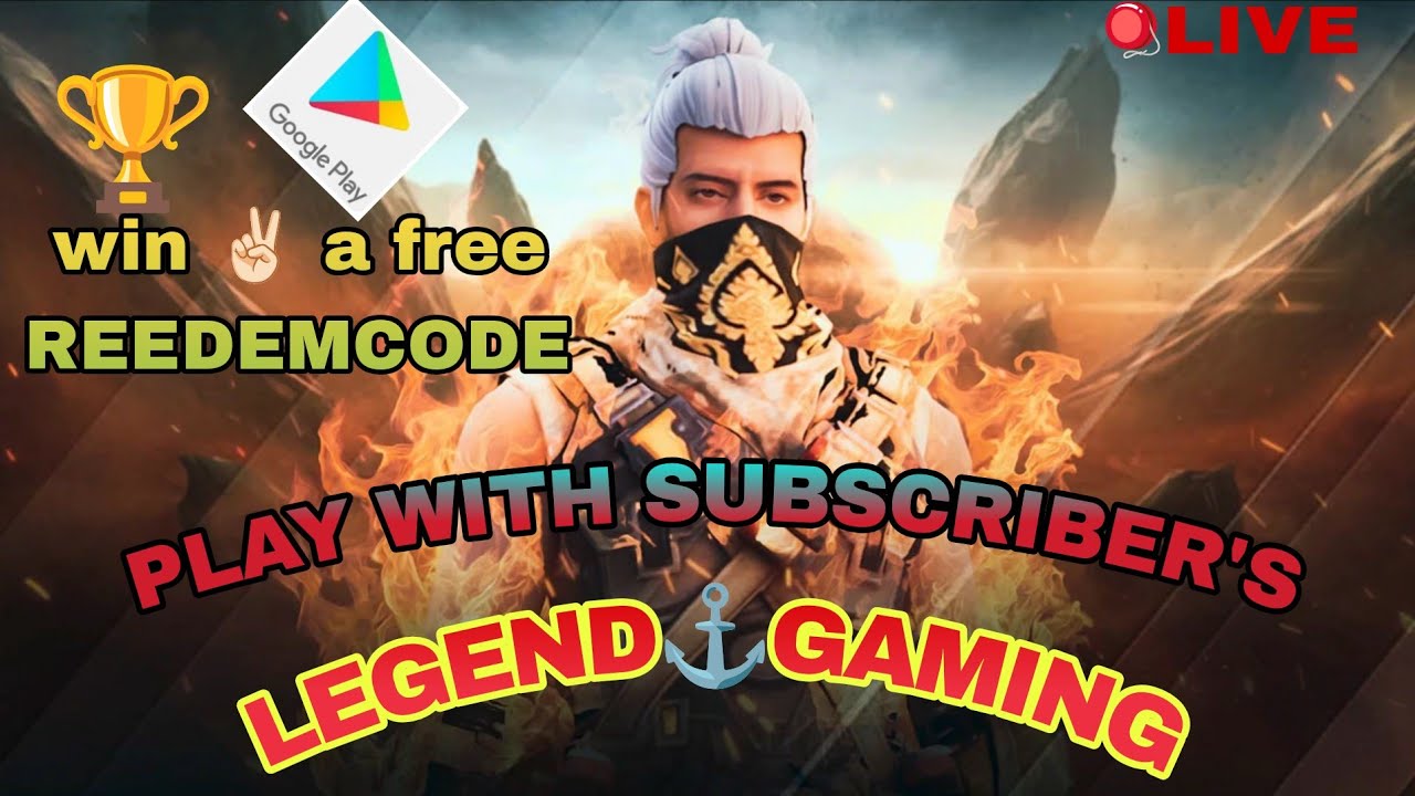 LEGEND GAMING IS NOW LiVE😎 || BR RANK PUSH😱|| CUSTOM🫣 || REDEMCODE GIVEAWAY😍 || #freefiremax #ytlive