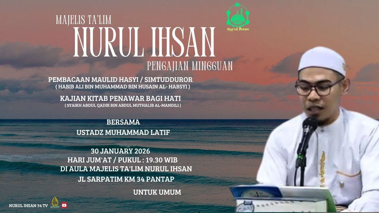 Pengajian Rutin  Mingguan Malam Sabtu Majelis Ta'lim Nurul Ihsan Pantap Kotim