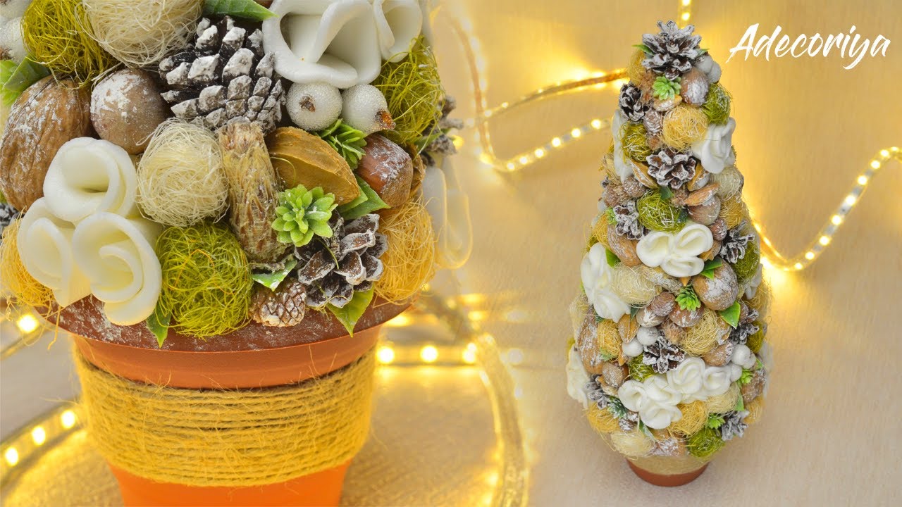 Елка из изолона и природных материалов своими руками! Новогодняя ёлочка|Adecoriya|DIY Christmas tree