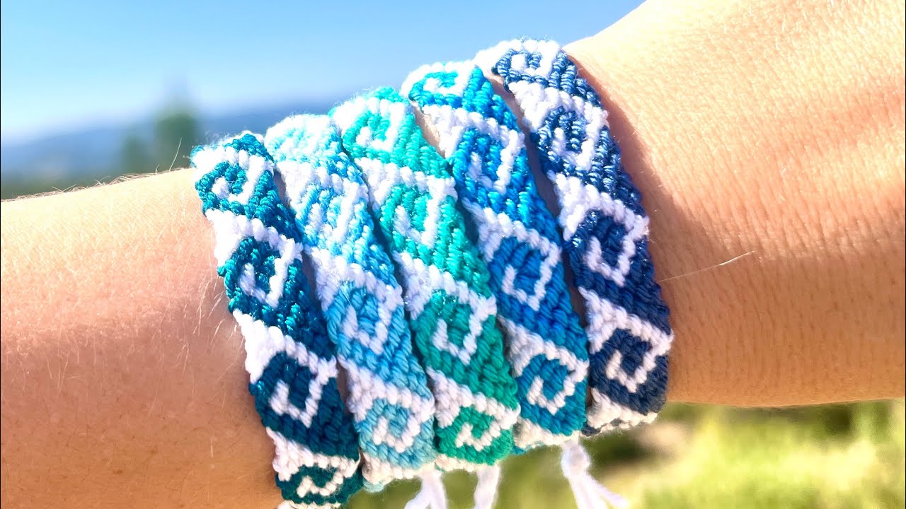Greek Wave Bracelet / Dalga Bileklik / İpten Kolay Bileklik Yapımı / DIY