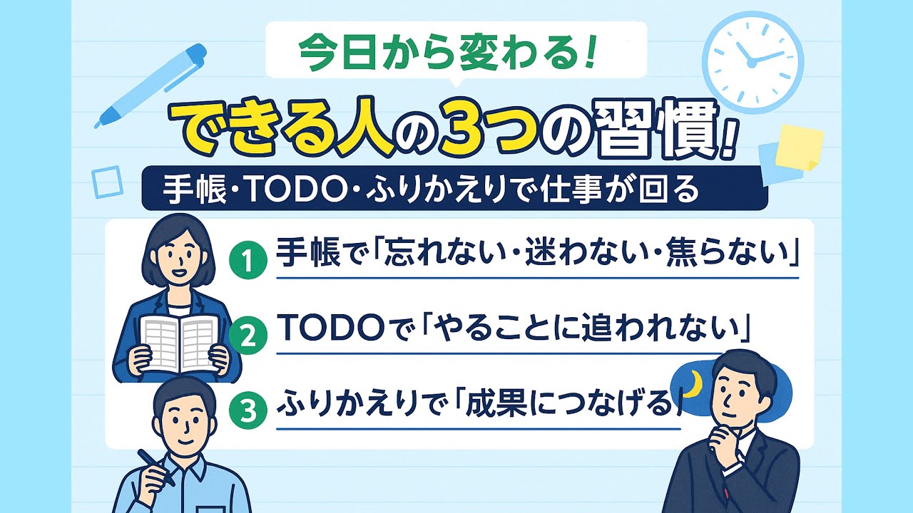 今日から変わる！手帳×TODO×ふりかえり おすすめの仕事術