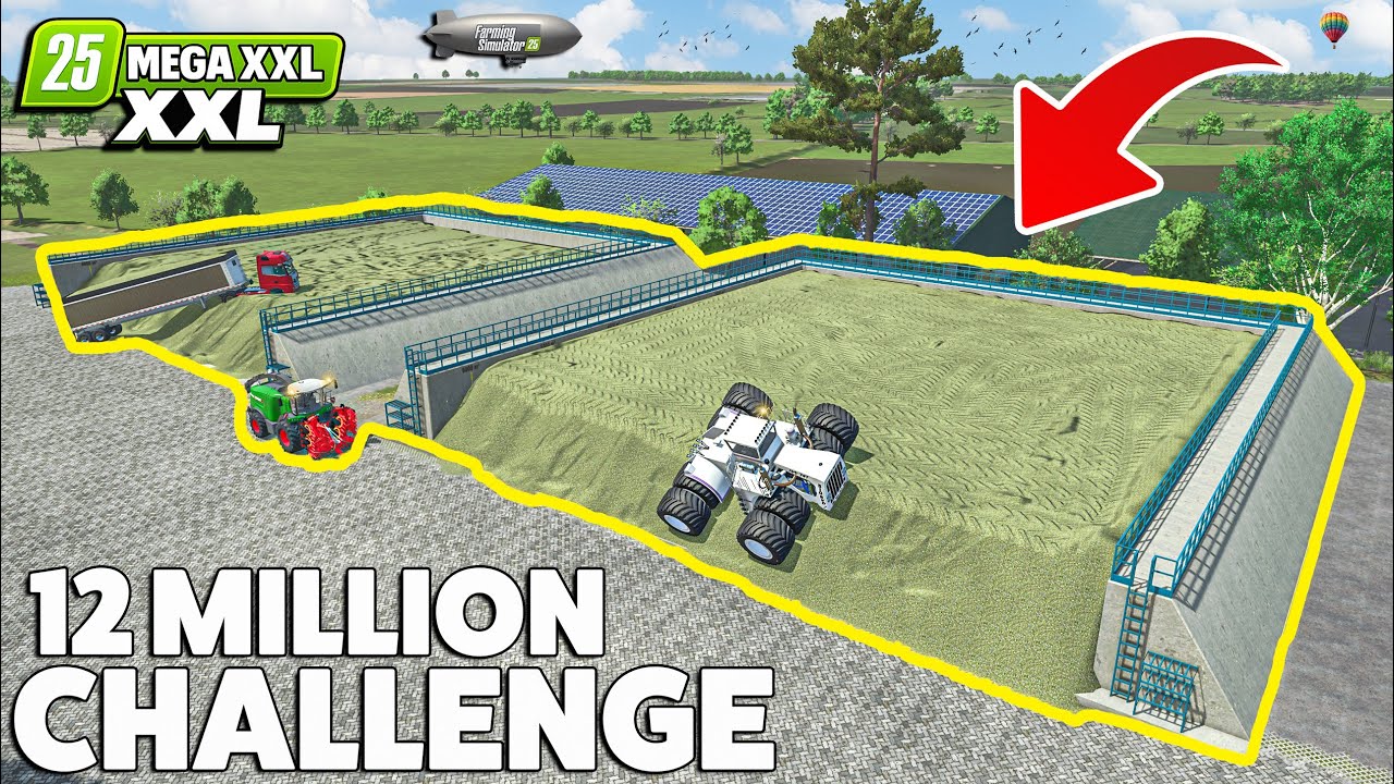 World’s BIGGEST 12 MILLION BUNKER Construction & Full Fill! | MEGA XXL | Farming Simulator 25