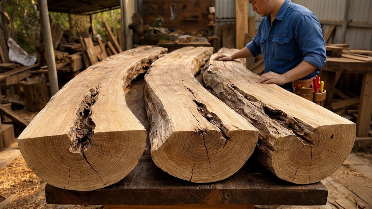 From Raw Natural Wood to a Stunning Masterpiece — Wait Until You See the Result!