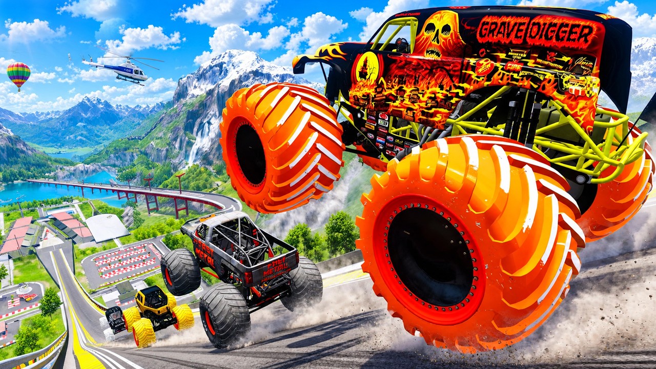 Epic High Speed monster trucks jumps stunts & crashes #247 | BeamNG Drive