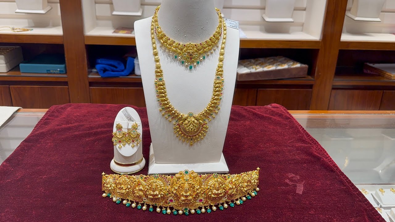 ✨ కేవలం 125 గ్రాముల కే Necklace + Haram + Vaddanam + Earrings Complete Bridal Set Flat 50% OFF on VA