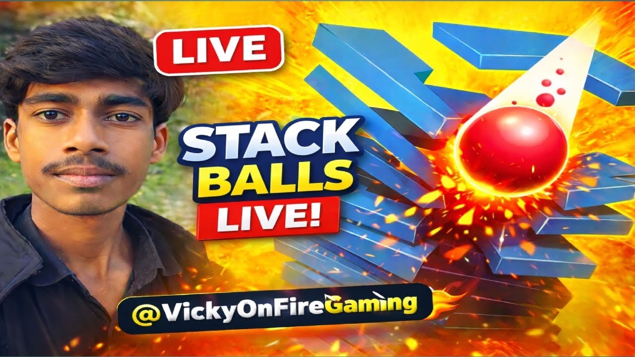 🔥 STACK BALLS LIVE | High Score Challenge 😱 | Vicky On Fire Gaming #live #stackballlive #shortslive 