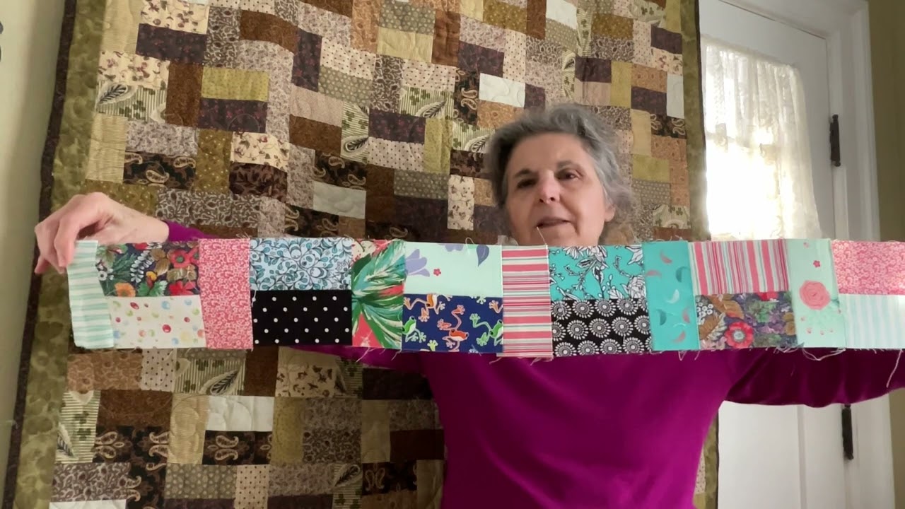 Make an Easy Brick Patio Quilt from Scraps or a Jelly Roll!