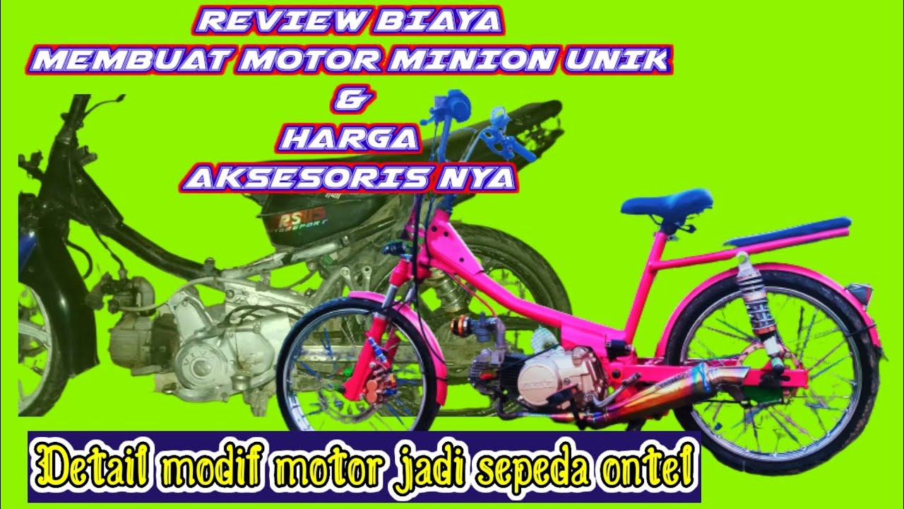 Penting buat anda. !! . Biaya modifikasi motor jadi sepeda ontel