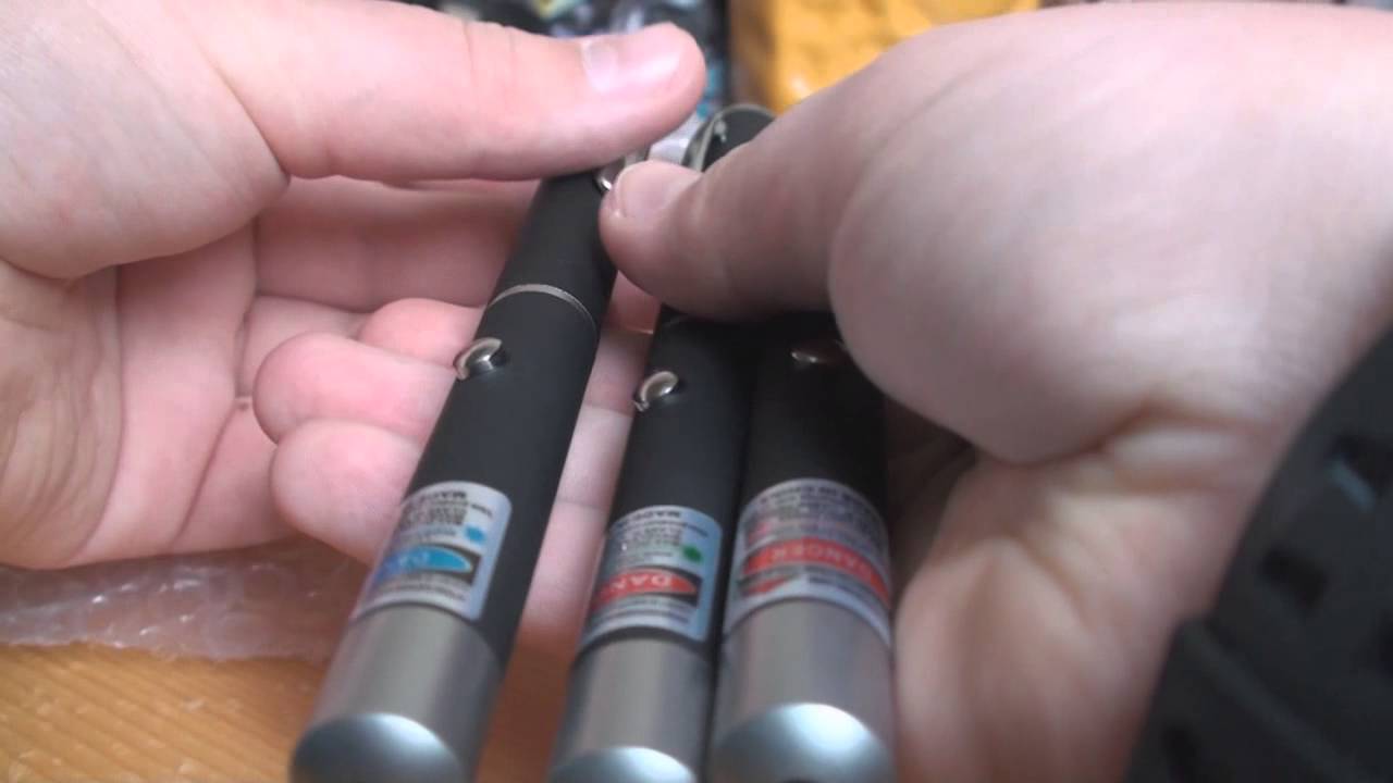 3x 5mW Laser Pointer [Red, Green, Violet] Unboxing & Review