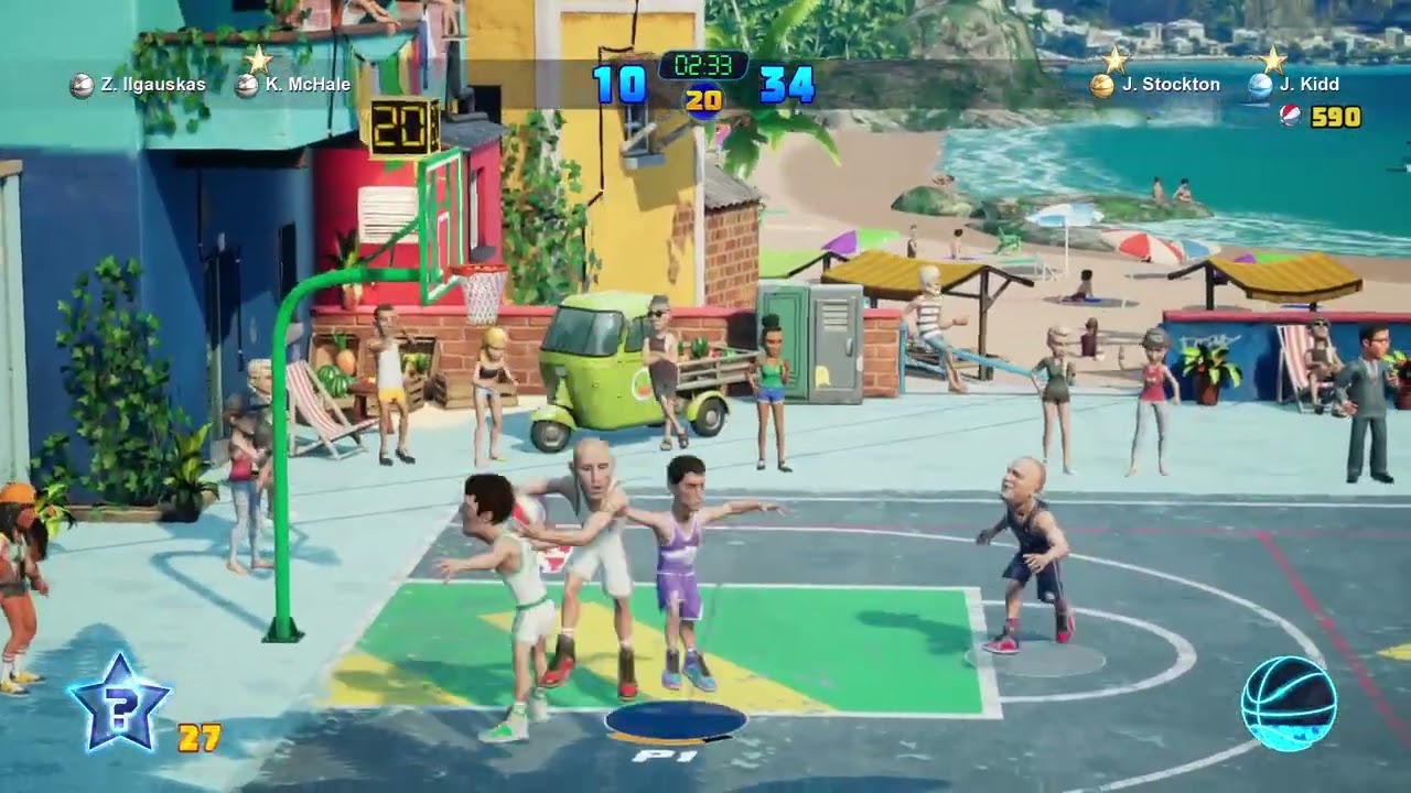 Nba 2k playgrounds Jason Kidd And John Stockton VS Zydrunas IIgauskas and Kevin McHale!