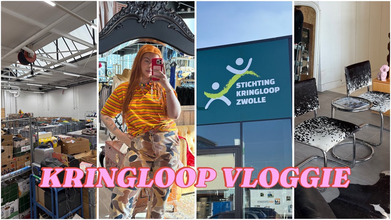 Kringlopen met Aimee & Mamalookss bij Stichting kringloop zwolle!🤭🌈🎀🦋🍒🐸🫶🏻🔥