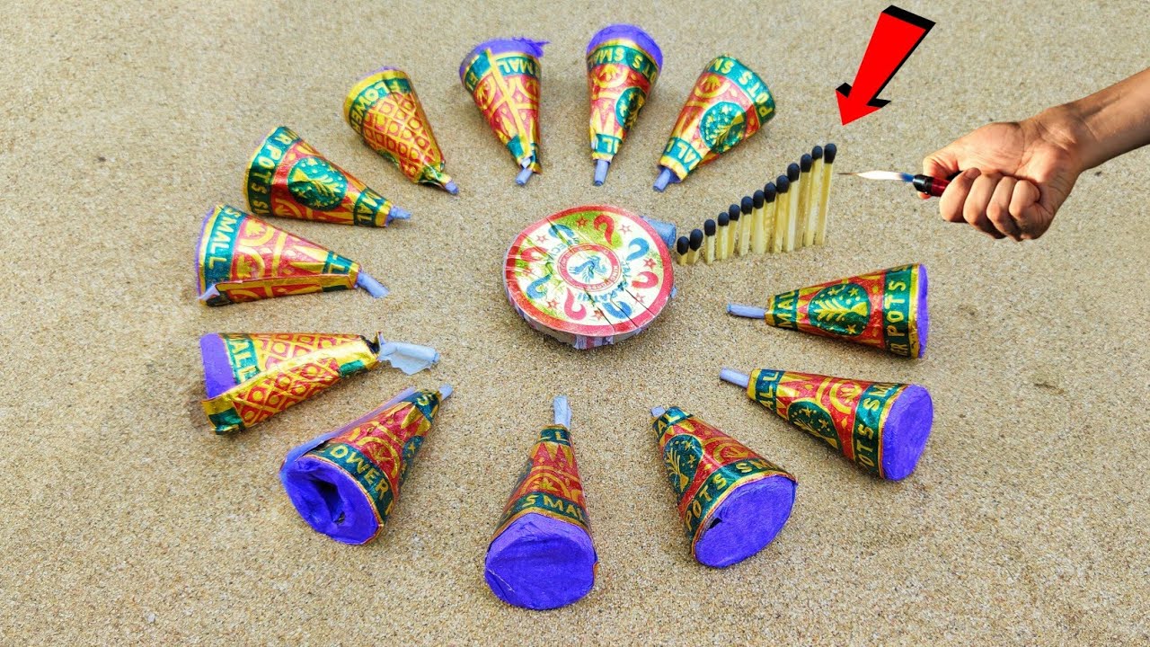 2000 matchstick chain reaction With Fireworks Firecracker testing 2022