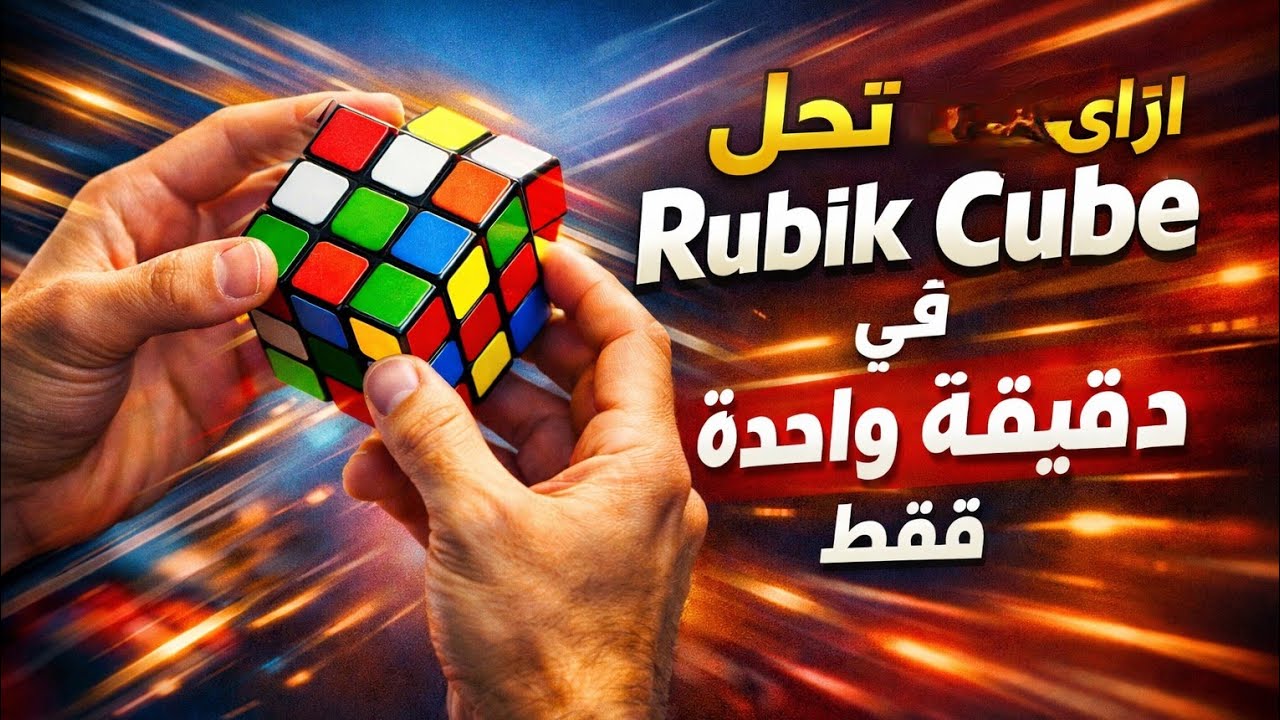 ازاي تحل RUBIK CUBE | في دقيقه واحده فقط 🤯😎