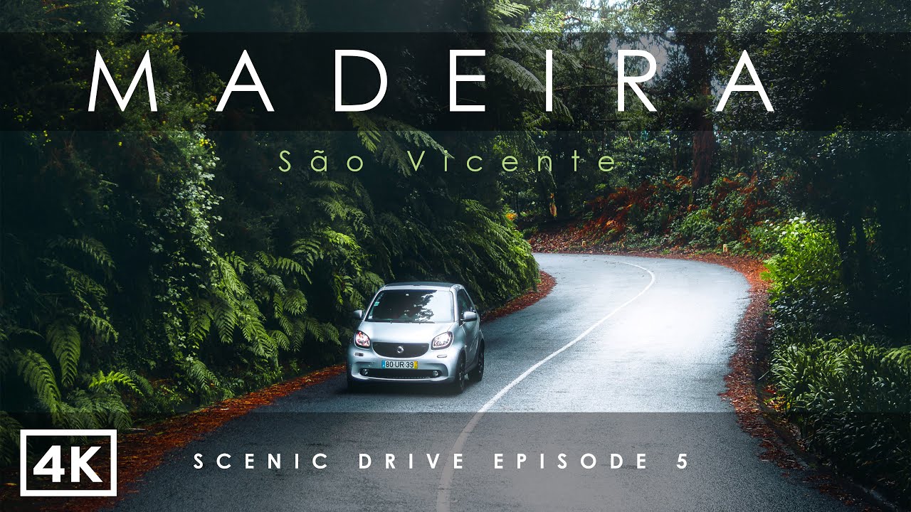 Madeira, Portugal - 4K Drive in São Vicente | Rainy Moody Drive, Hawaii of Europe