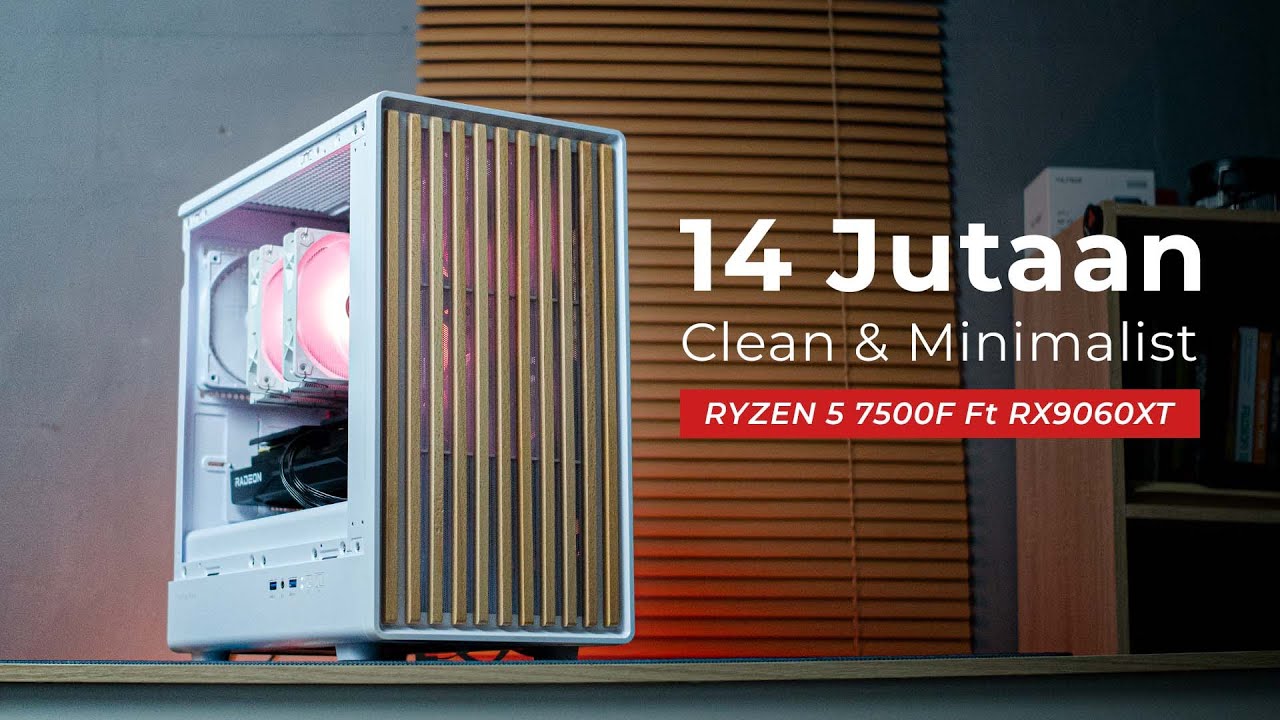 Rakit PC Gaming 14 Jutaan gaming 2K! Ryzen 5 7500F Ft RX 9060XT, Techware Timber M | Rakit PC EPS 20