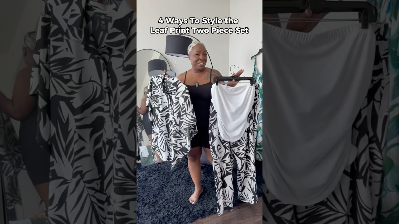 1 Set, 4 Slays | How to Style Leafy Prints🍃 #ashleystewart #set