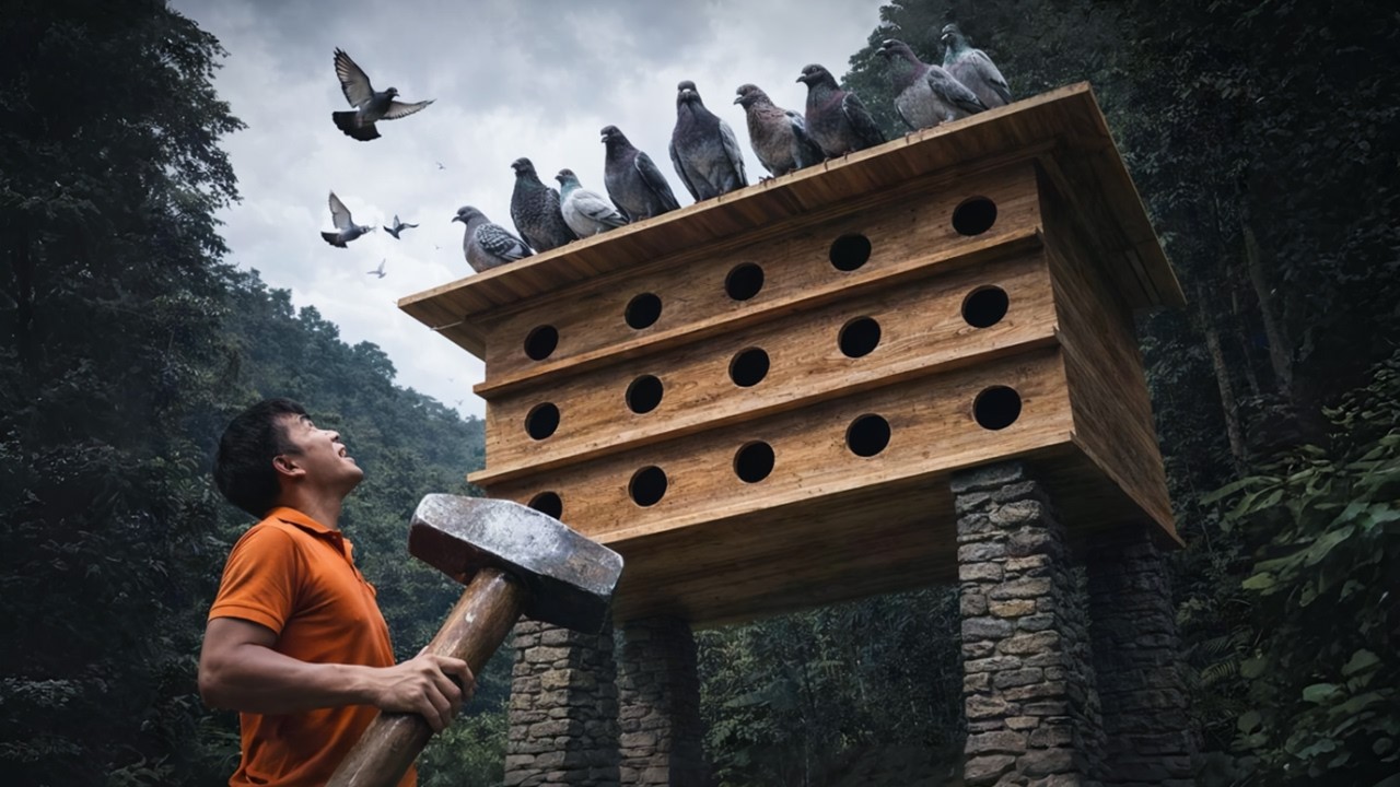 Can a Handmade Wooden Pigeon House Actually Attract Real Birds?