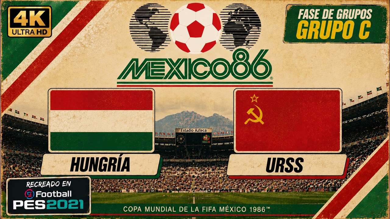 PES2021 - MUNDIAL MEXICO 86 | GRUPO C - DIA 1 | 🇭🇺 Hungría 🆚 🇷🇺 URSS | FUMA