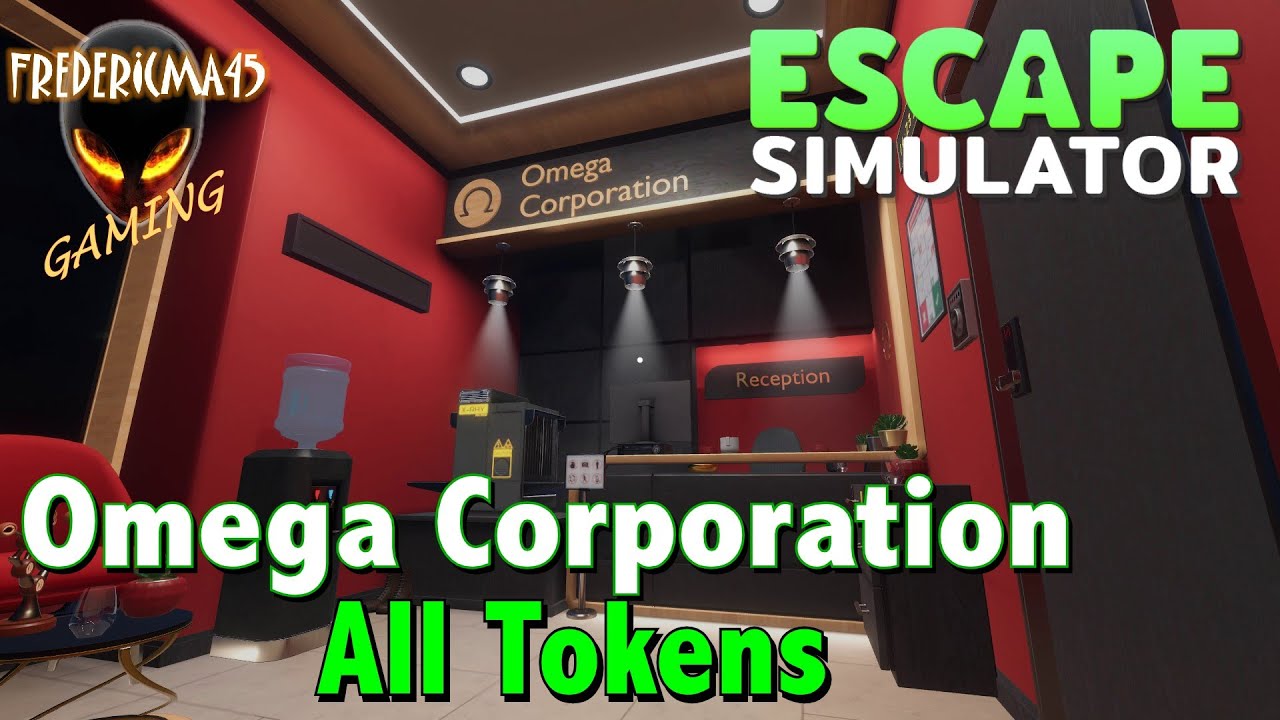 Escape Simulator OMEGA CORPORATION / All Tokens Location - 5 Rooms
