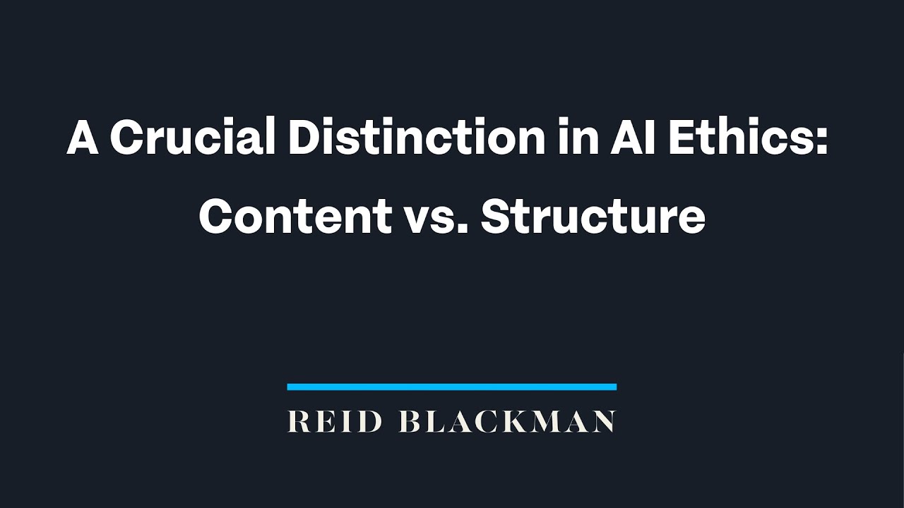 A Crucial Distinction in AI Ethics:  Content vs. Structure