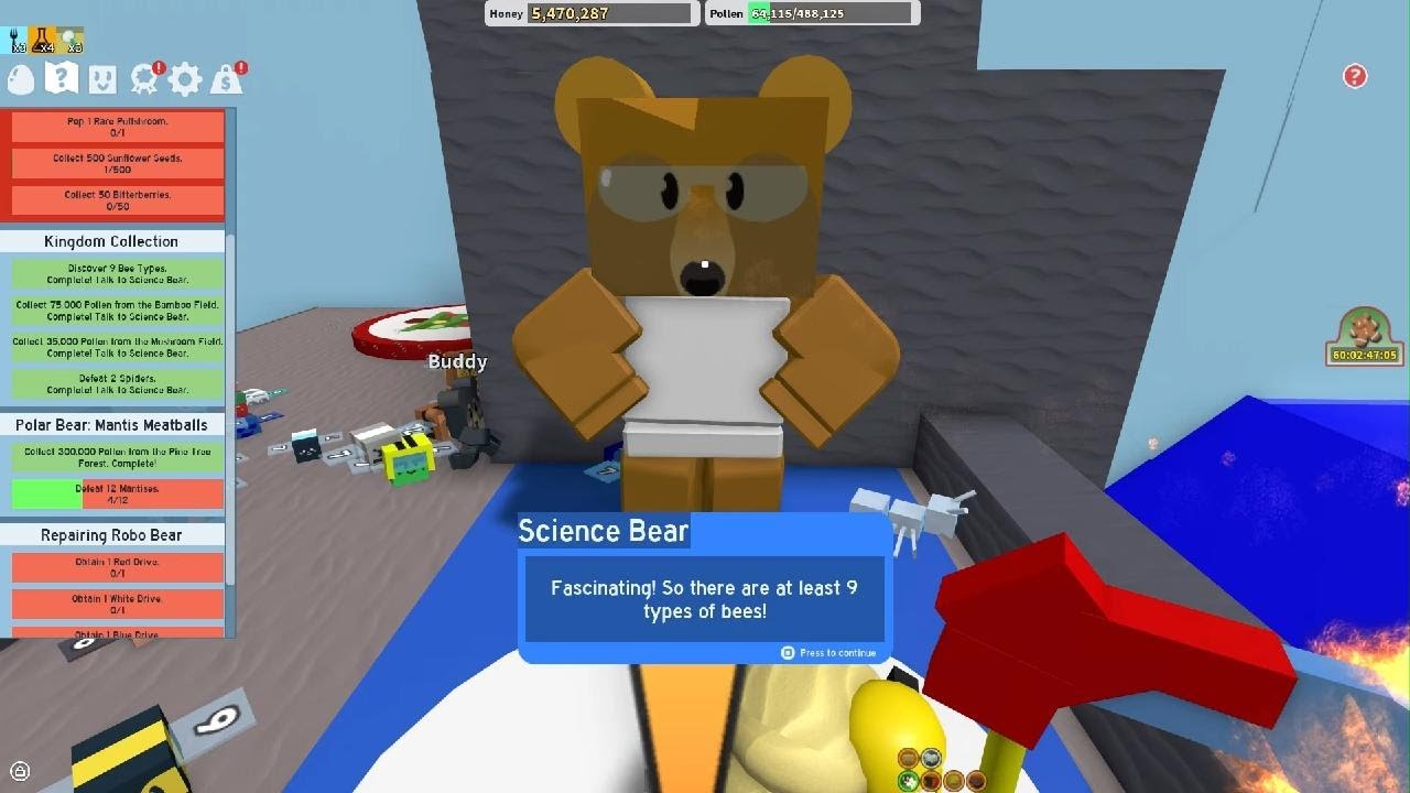 Playing bee swarm simulator