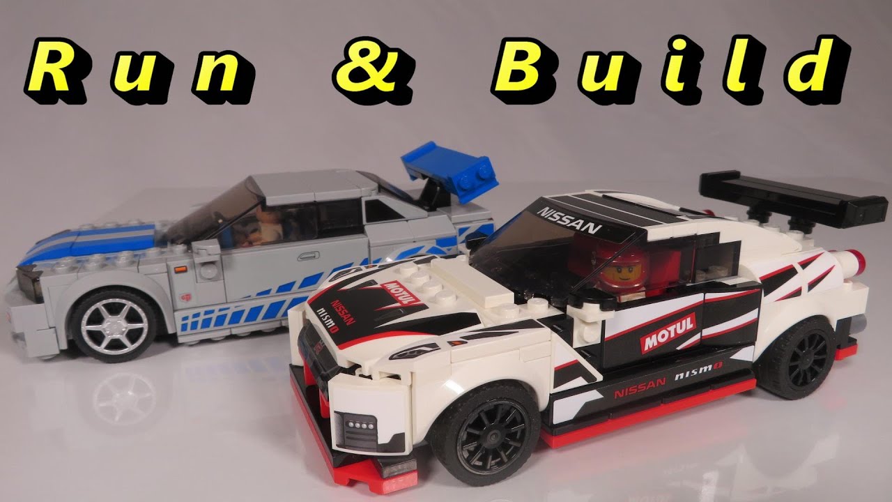 Обзор LEGO Nissan GT-R NISMO / Nissan Skyline GT-R(R34) Speedbuild lego 76896/76917 Run & Build