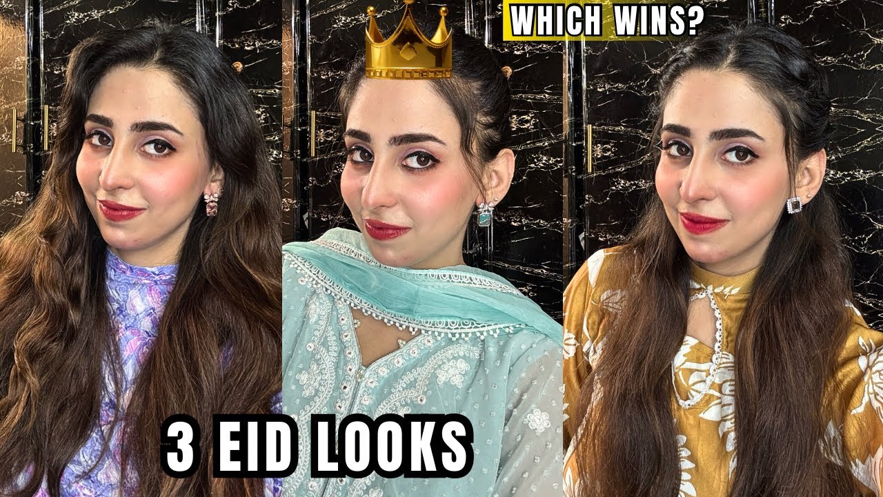 3 Eid Makeup Looks 2026 🌙✨| Easy Eid Glam Tutorial | Which Look Wins?